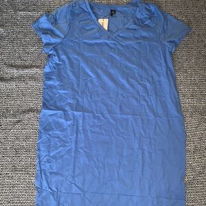 Blue Midi T-shirt Dress